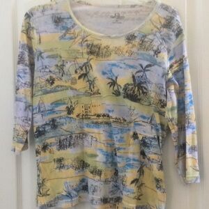 FINAL MARKDOWN Ladies palm grove tee petite large